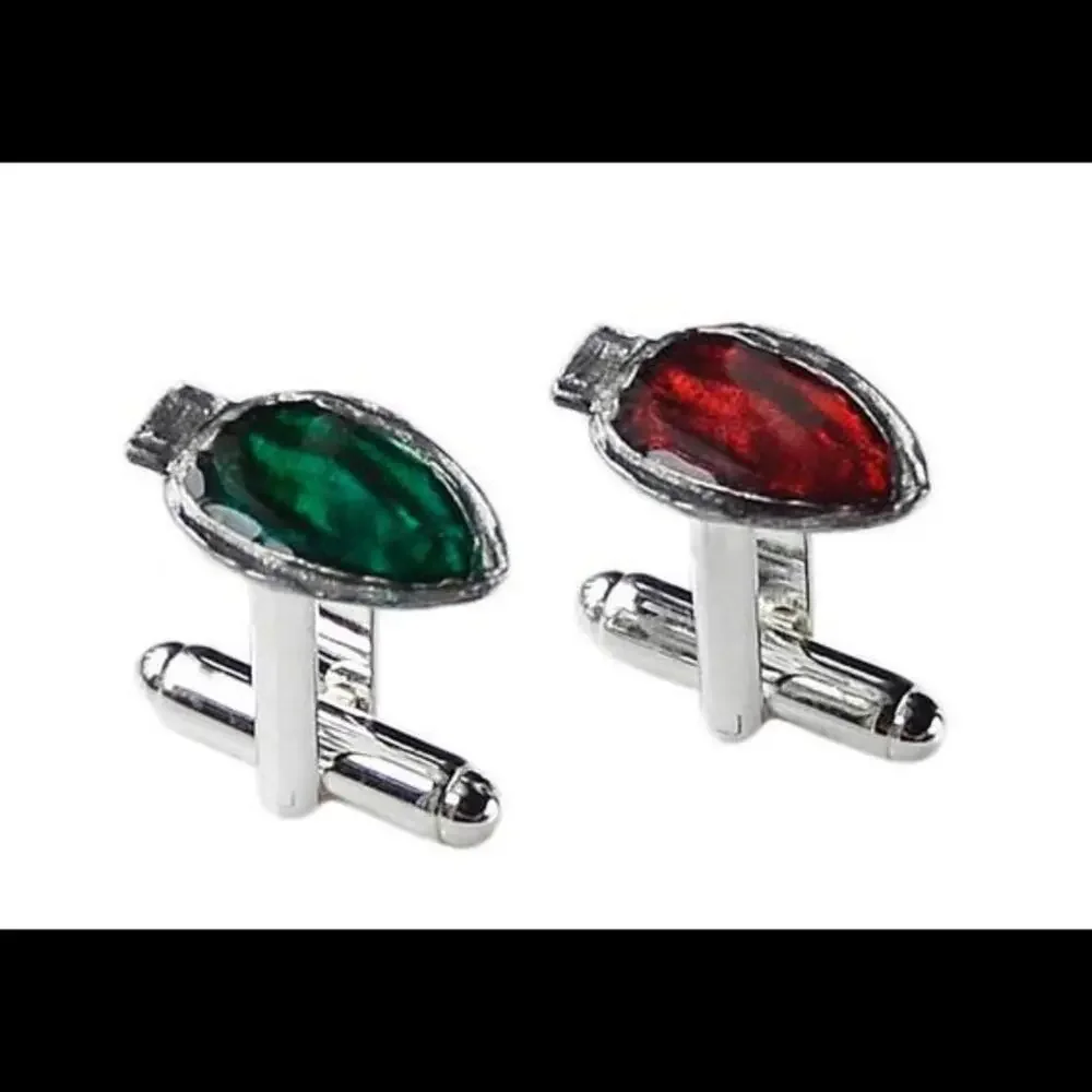 Christmas Lights Cufflinks - Picture 2 of 4